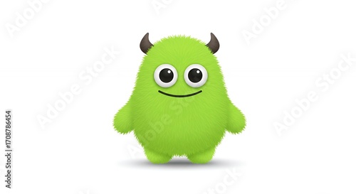 Friendly green monster character