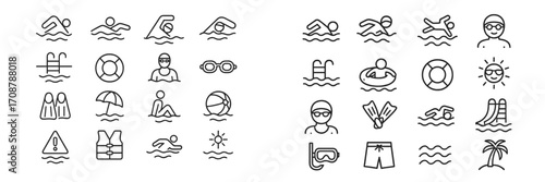 Fun summer beach activities featuring swimming, sunbathing, and water sports in a lively coastal setting