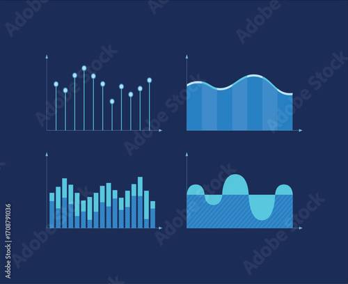 statistic data graph and chart illustration