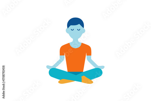 Person in a meditative pose, embodying mindfulness inner peace through yoga meditation practice