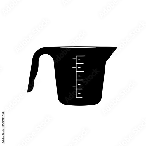 Black measuring cup, a kitchen essential for precise cooking baking, ensuring accurate ingredient measurement