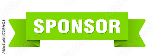 sponsor ribbon isolated on transparent background. sponsor ribbon