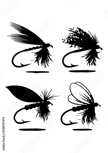 Silhouette Fly Fishing Lure Collection