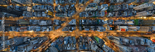 Sham Shui Po streets from above Hong Kong