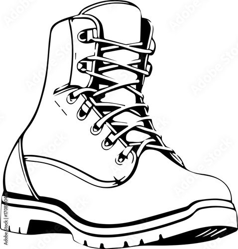 Waterproof Hiking Boot Silhouette


