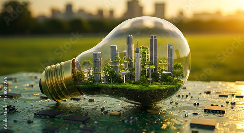 Sustainable City in a Light Bulb Green Energy and Technology Fusion for Eco-Friendly Future