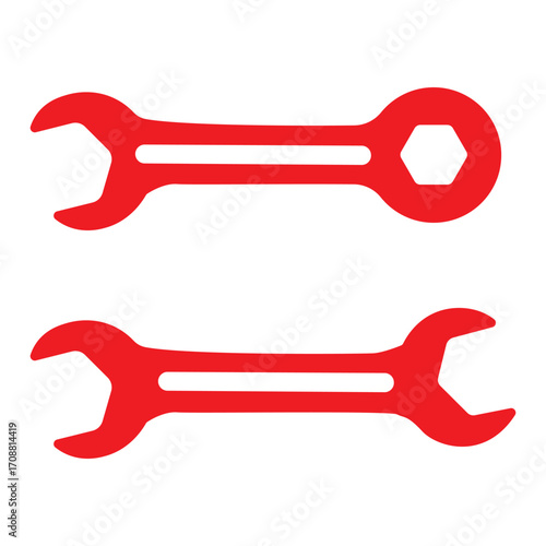 Vector art of two crossed tools, a wrench and a screwdriver, symbolizing repair and maintenance