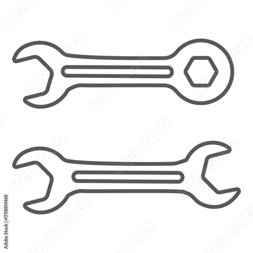 Vector art of two crossed tools, a wrench and a screwdriver, symbolizing repair and maintenance