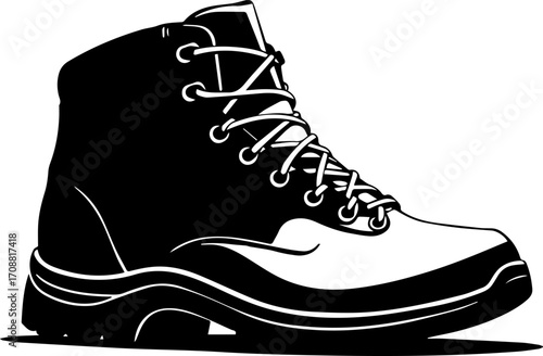 Isolated Hiking Shoe Vector

