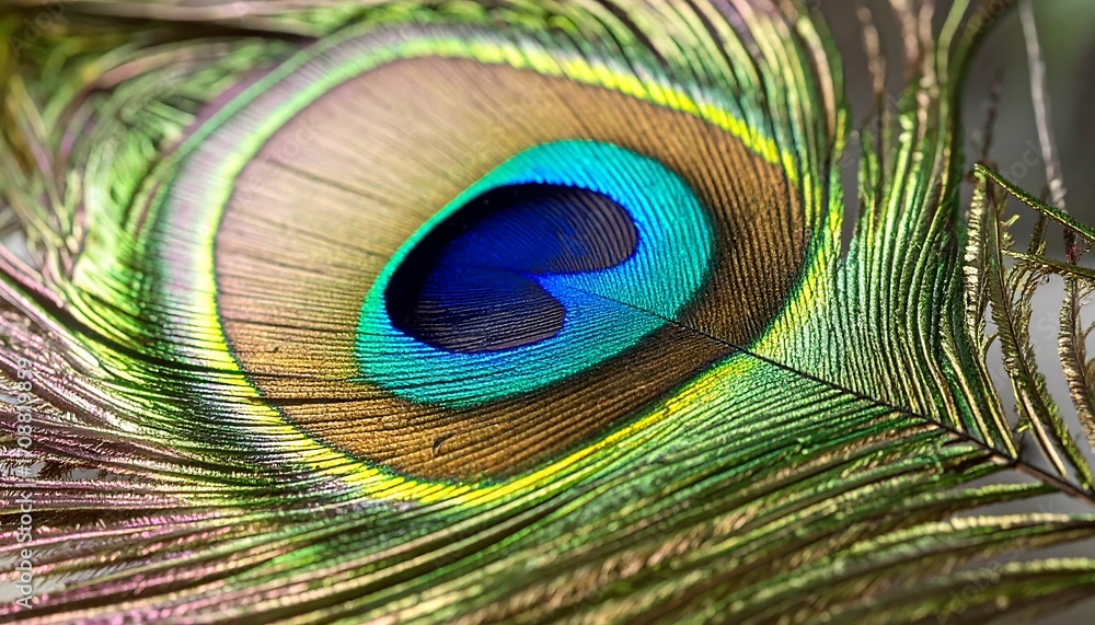 Obraz premium Close-up peacock feather