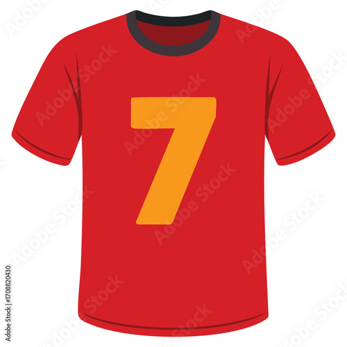 Flat soccer shirt icon vector illustration isolated on white background ideal for sportswear advertising soccer themes and label design graphics