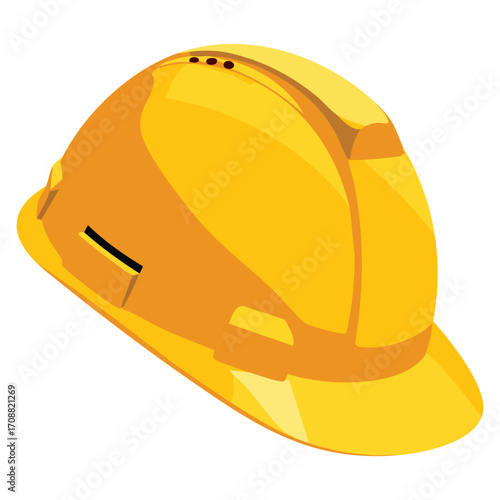 Isolated construction helmet image in vector illustration design, perfect for worker safety visuals, building themes, industrial artwork, engineering graphics, and equipment posters