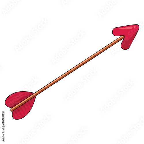 Isolated cupid arrow image Valentine day vector illustration design, romantic symbol perfect for love themes, holiday artwork and decorative projects