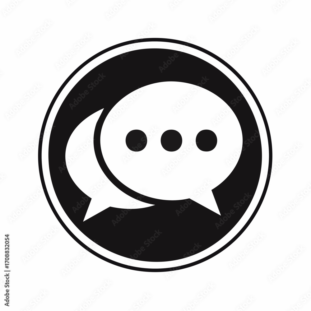 Obraz premium Flat Chat Icon