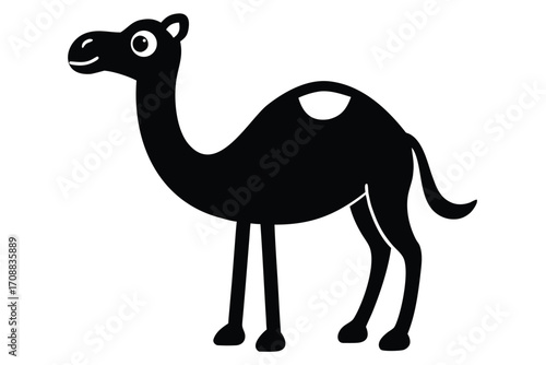 cute cartoon vector icon of a funny camel  cartoon