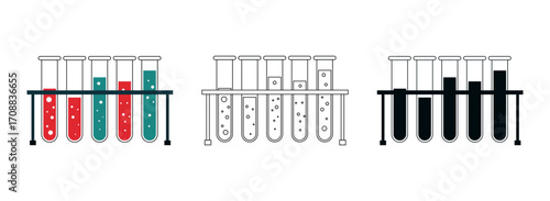 Laboratory Test Tubes Vector Illustration