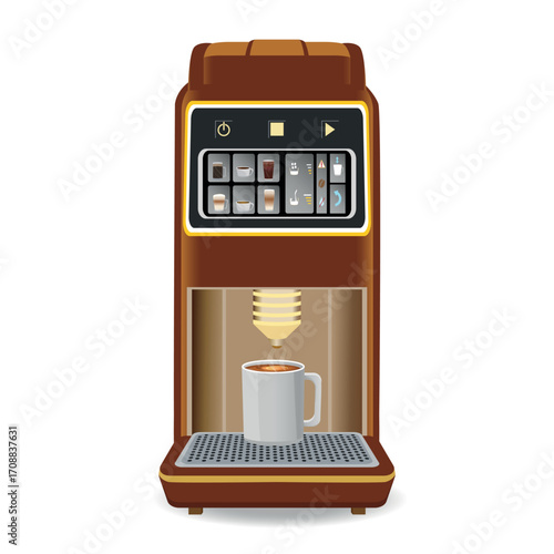 Burgundy and gray coffee maker