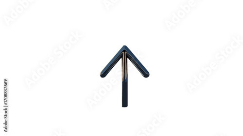 Simple upwards arrow symbolizing direction and guidance.