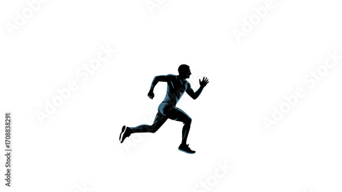 A runner running fast.