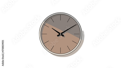 A minimal clock with sleek design.
