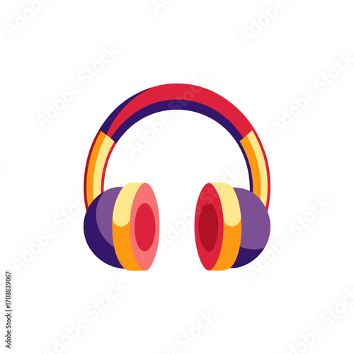 stylized object render of headphones  smooth shadi