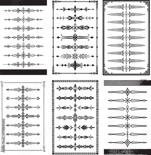 Ornate decorative dividers and borders ornamental flourishes