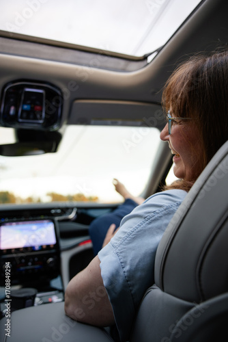 Woman Enjoying Relaxed Car Ride