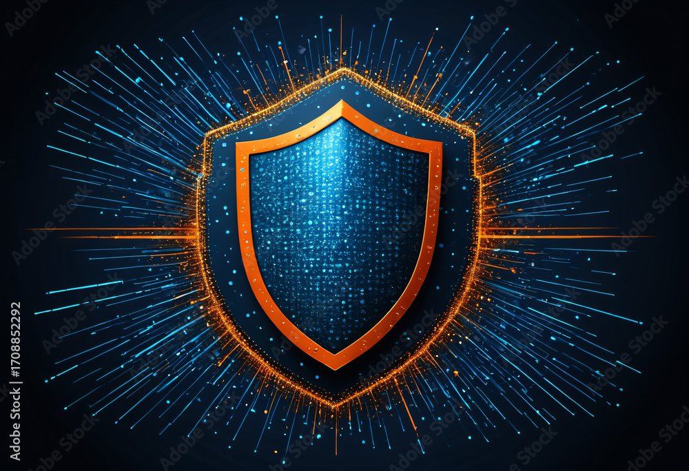 Fototapeta premium Digital Shield Icon