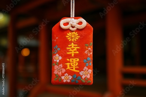 Good Luck Charm: Embrace Japanese Culture and Tradition for a Prosperous Future and Positive Outcomes in Life, Bring a Touch of Spirituality to Your Website or Marketing.