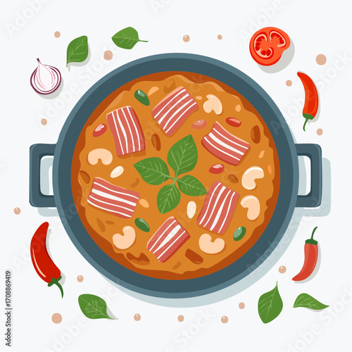 Pasulj (Bohneneintopf mit Fleisch)