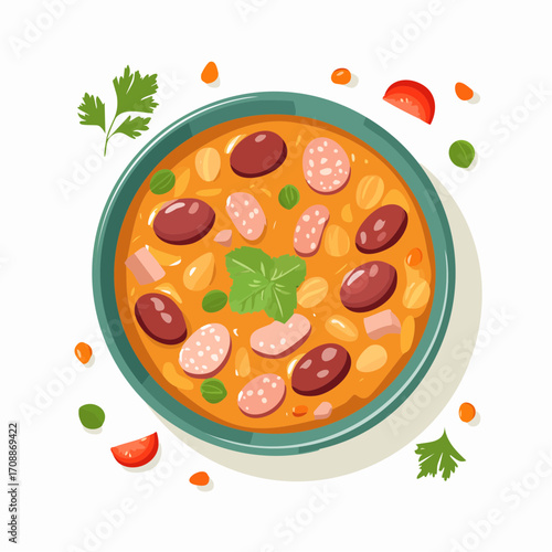 Pasulj (Bohneneintopf mit Fleisch)
