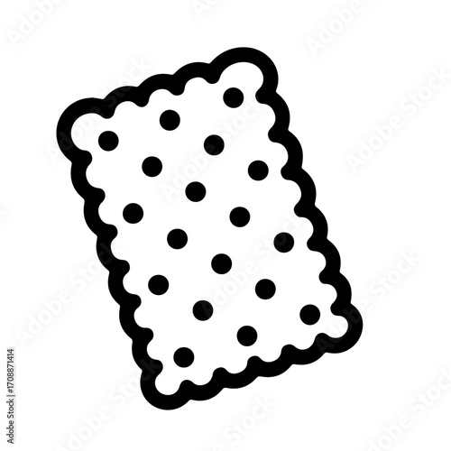 Crisp cracker illustration for snacking, food blogs, or healthy eating campaigns, a simple and scalable vector graphic element for digital designs and menus