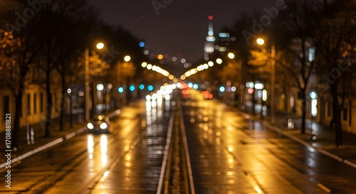 Wallpaper Mural night traffic in the city Torontodigital.ca