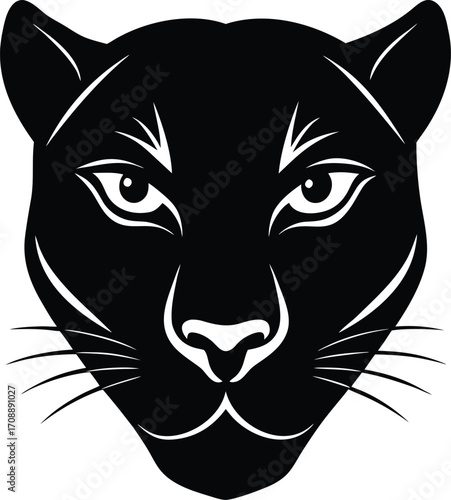 A vector illustration of a cute black cat'