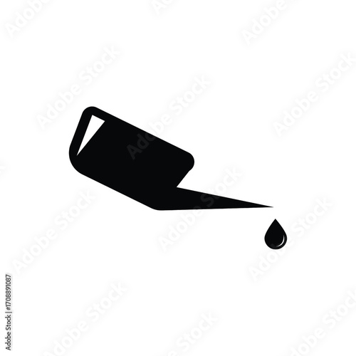 Black container spilling