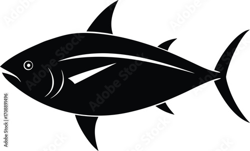 Isolated blue cartoon shark vector illustration on a white background