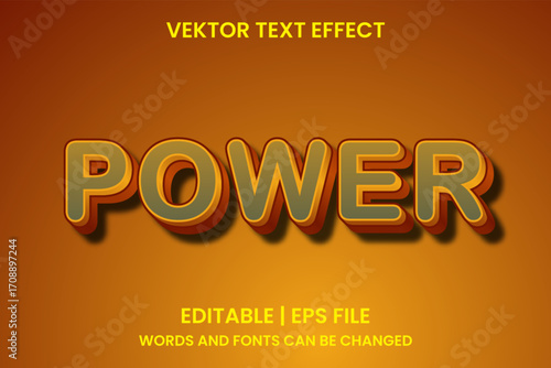 editable power effect text
