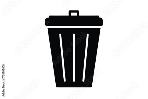 trash vector icon silhouette