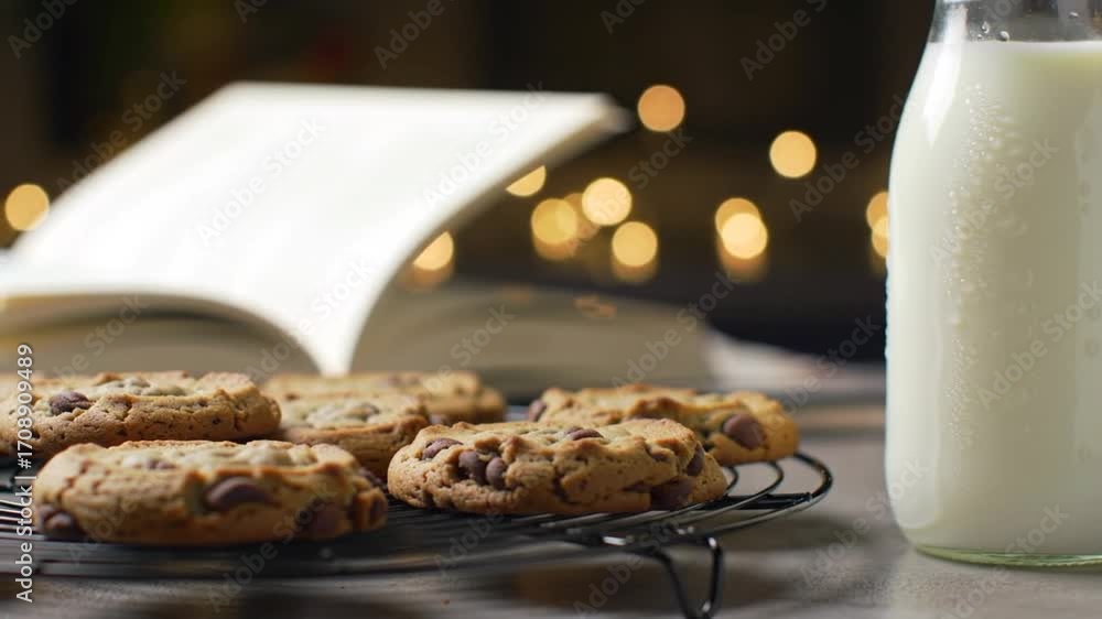 glass of milk and cookies