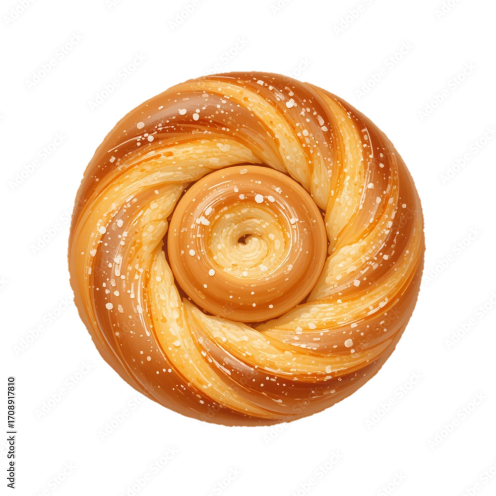 Fototapeta premium Illustration of fresh baked croissants