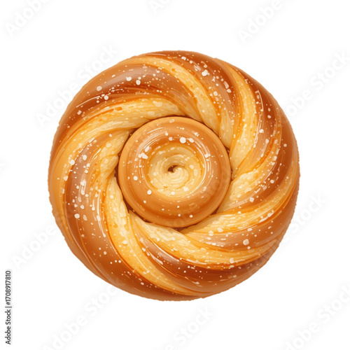 Illustration of fresh baked croissants
