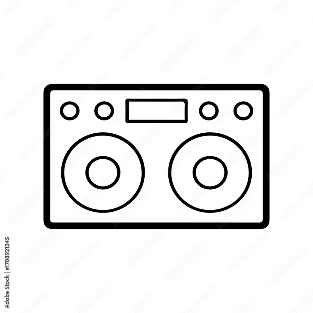 Fototapeta premium Retro Boombox Icon