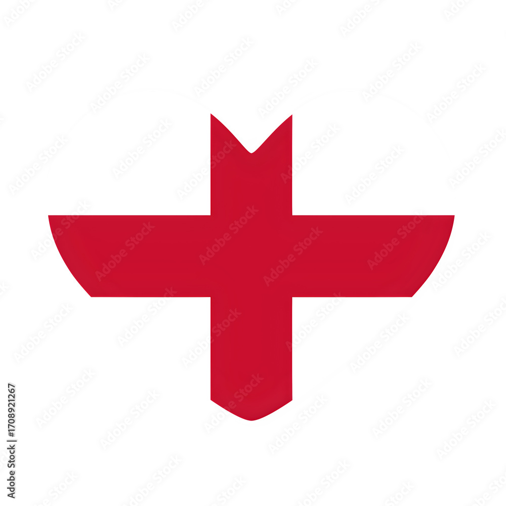 Obraz premium Heart Shaped England Flag