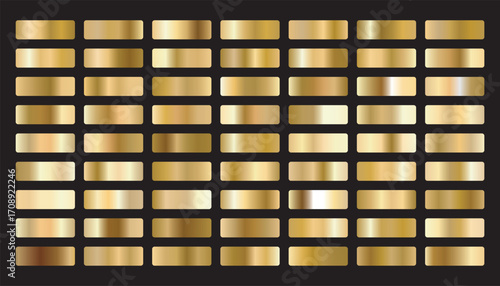 Set of gold gradient vector palette for background template