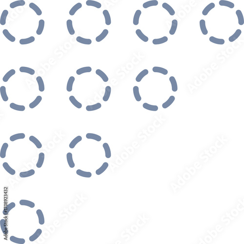 Circular Segment Arrangement for corner decoration