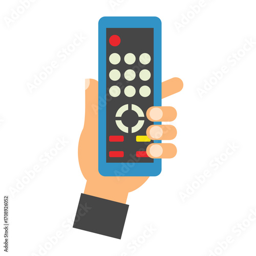 Hand Holding Remote Control for Seamless Connection and Convenience
