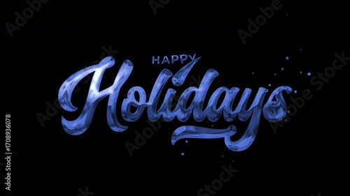 Happy holiday: Animated Lettering - Modern & Festive Title Animation