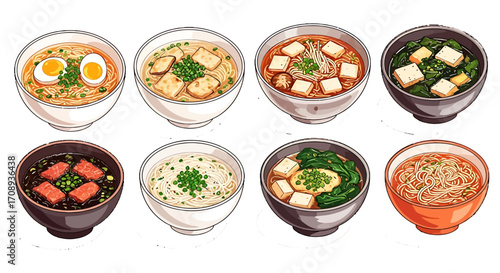 Japanese Soup Bowl Design A Delicious Collection of Illustrations