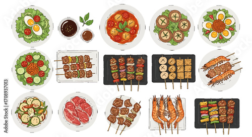 Culinary Creations A Design of Exquisite Dishes and Appetizing Food Art
