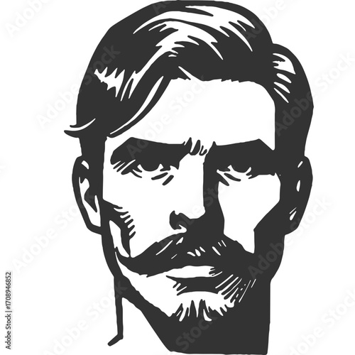 Lasting Scars of the Mind Vintage Illustration Vector